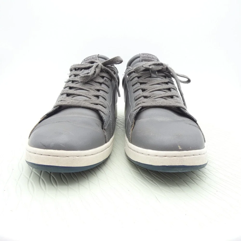 Lacoste Carnaby Evo CT8 SPM Mens Grey Leather Sneakers Size 10 Low Top Shoes